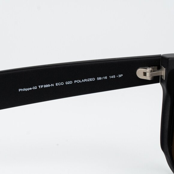 Tom Ford PHILIPPE Men Sunglasses Matte Black Polarized Rectangle FT0999-N/S 02D - Picture 9 of 11